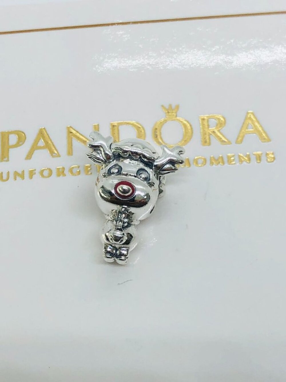 Pandora Red Nose Reindeer Charm